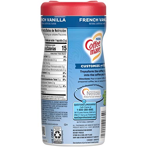 Nestle Coffee Mate Coffee Creamer, French Vanilla, Powder Creame