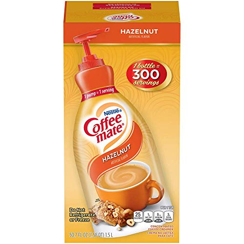 Nestle Coffee Mate Coffee Creamer, Hazelnut, Liquid Pump Bottle,