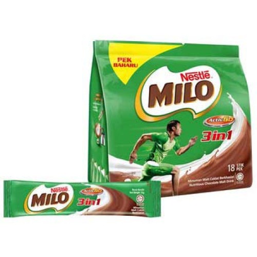 3 Pack Nestle Milo 3 In 1 Activ-Go Nutritious Chocolate Malt Dri