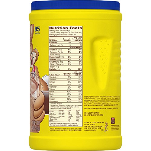 Nestle Nesquik Chocolate Flavored Powder 2.61 Lb. Nestle Nesquik Chocolate Flavored Powder 2.61 Lb.