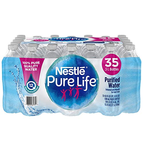 Nestle Waters Pure Life Purified Water, 16.9 Oz Bottle, 35 Bottl