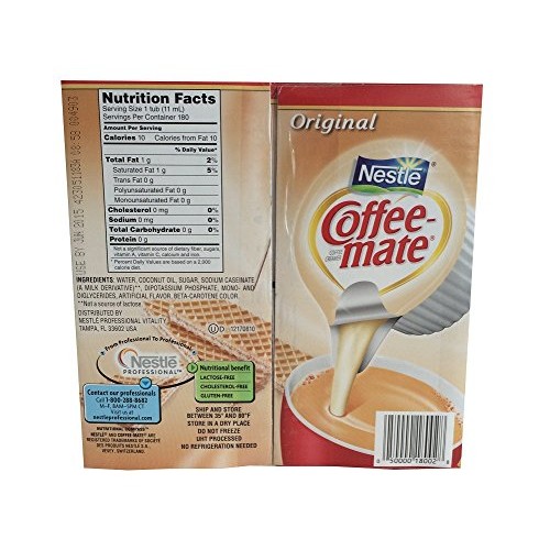 Coffee-Mate 753032 Liquid Coffee Creamer, Original, 0.375 Oz Min