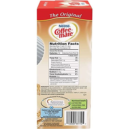 Nestle 35110 Coffee-Mate Original Flavor Creamer, Single Serve P