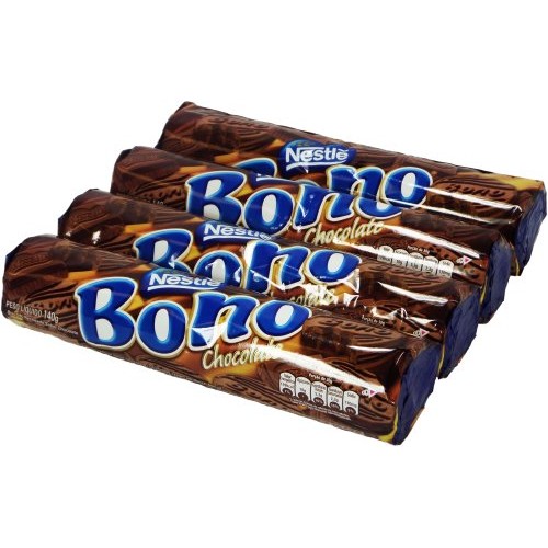 Chocolate Filled Cookies Bono - 4.93Oz | Biscoito Bono Recheado