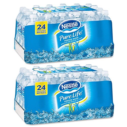 Nestle Pure Life Purified Water, 16.9 Oz. Bottles, 2 Cases 24 B
