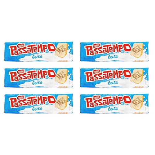 Nestle Passatempo Brazilian Milk Biscuits 6 Pack, Total Of 30Oz