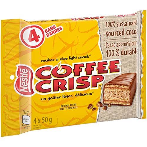 Canada Candy Coffee Crisp Chocolate Bar 4 X 50Gram Bars. Importe