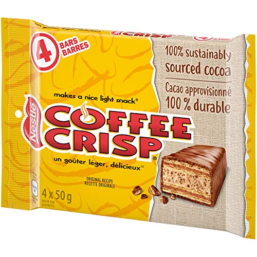 Canada Candy Coffee Crisp Chocolate Bar 4 X 50Gram Bars. Importe