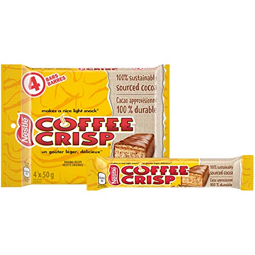 Canada Candy Coffee Crisp Chocolate Bar 4 X 50Gram Bars. Importe
