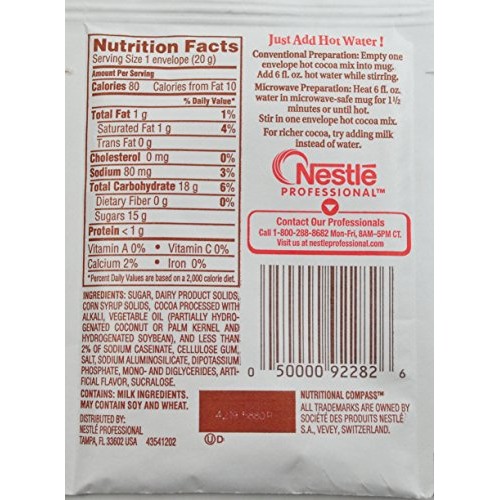 Nestle Dark Chocolate Flavor Hot Cocoa Mix Case Of 50