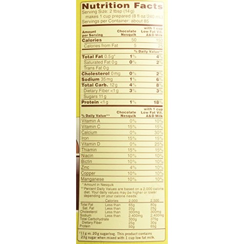 Nestle Nesquik Chocolate Powder 41.9 Oz