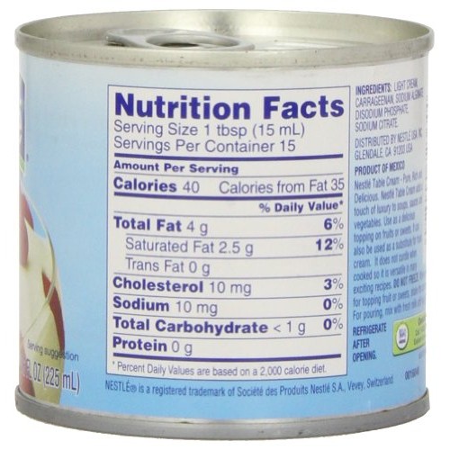 Nestle Table Cream, 7.6 Ounce