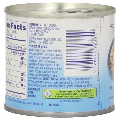 Nestle Table Cream, 7.6 Ounce