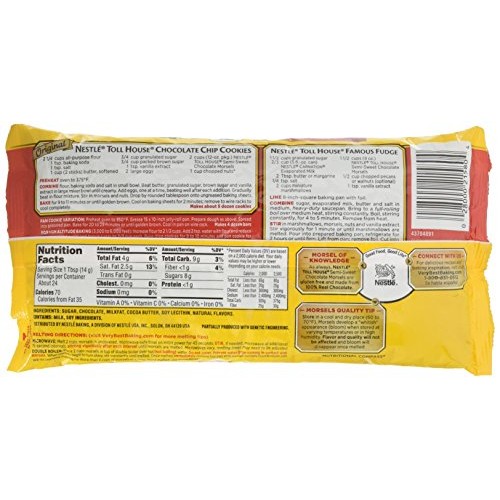 Nestle Toll House Real Semisweet Morsels 12 Oz. Bag, Chocolate,
