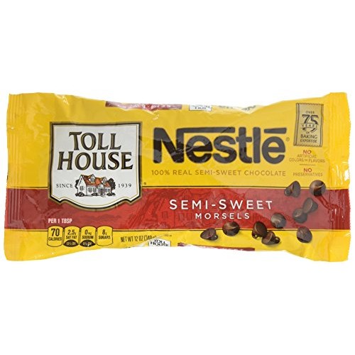 Nestle Toll House Real Semisweet Morsels 12 Oz. Bag, Chocolate,