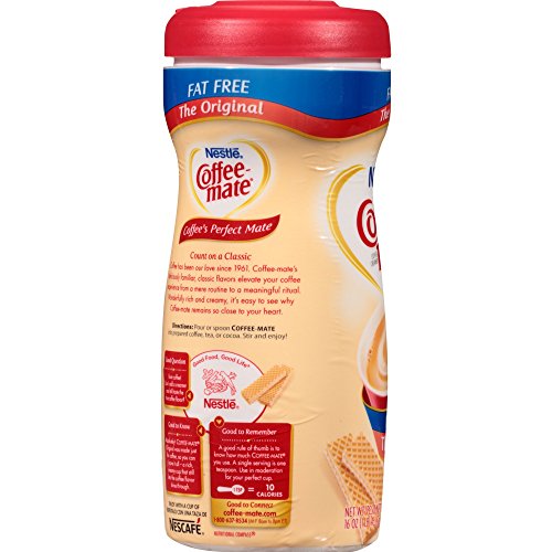 Coffee-Mate Original Fat Free Powder Coffee Creamer 16 Oz. Canis