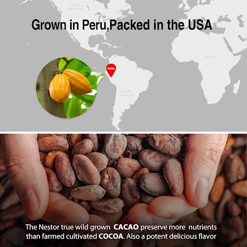 Premium Organic Cacao Powder 17.8 oz, Nestor 100% Pure Non-dutch...