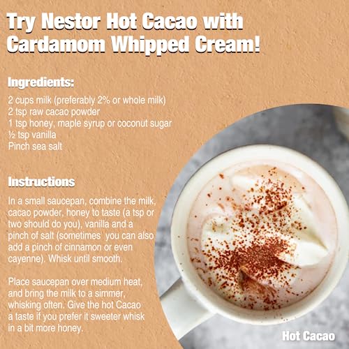 Premium Organic Cacao Powder 17.8 oz, Nestor 100% Pure Non-dutch...