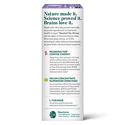 Nootropic Brain Support Supplement - Neuriva De-Stress Capsules