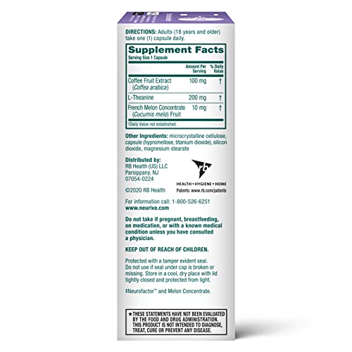 Nootropic Brain Support Supplement - Neuriva De-Stress Capsules