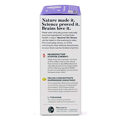 Nootropic Brain Support Supplement - Neuriva De-Stress Capsules