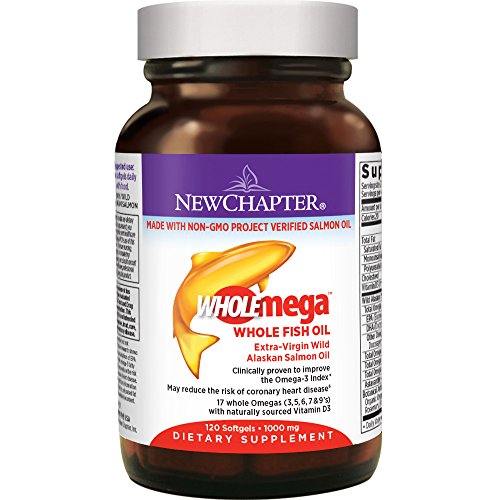 New Chapter Wholemega Fish Oil Supplement - Wild Alaskan Salmon
