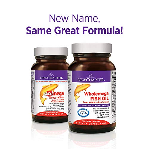 New Chapter Wholemega Fish Oil Supplement - Wild Alaskan Salmon