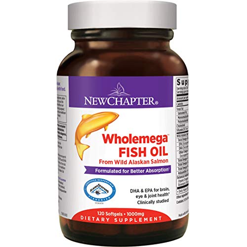 New Chapter Wholemega Fish Oil Supplement - Wild Alaskan Salmon
