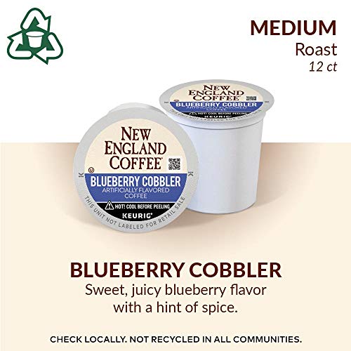 New England Coffee Blueberry Cobbler Medium Roast K-Cup Pods 12
