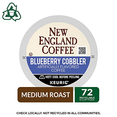 New England Coffee Blueberry Cobbler Medium Roast K-Cup Pods 12