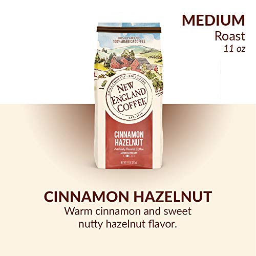 New England Coffee Cinnamon Hazelnut, Medium Roast Ground Coffee