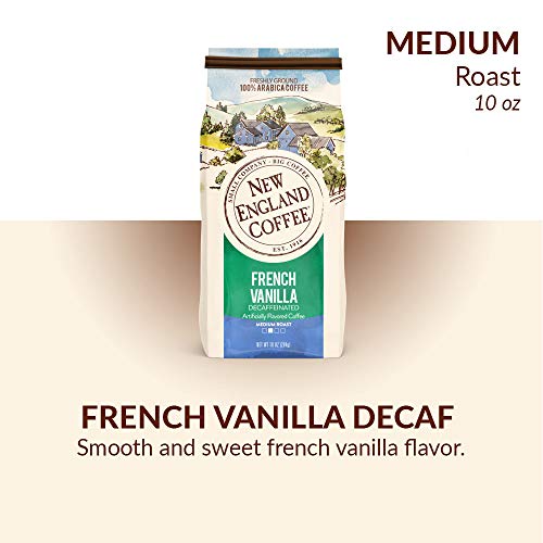 New England Coffee French Vanilla Decaffeinated Medium Roast Gro