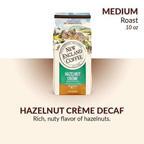 New England Coffee Hazelnut Creme, Decaffeinated Medium Roast Gr