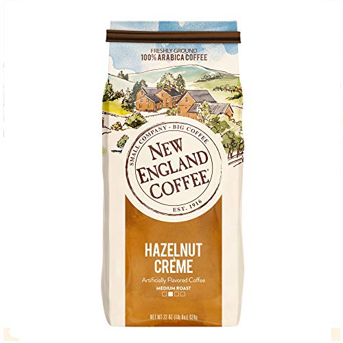 New England Coffee, Hazelnut Creme, Medium Roast Ground Coffee,