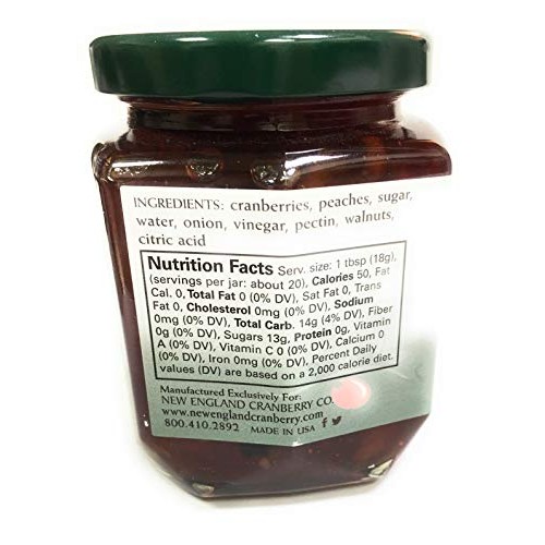 New England Cranberry, Chutney Cranberry Peach, 12 Ounce