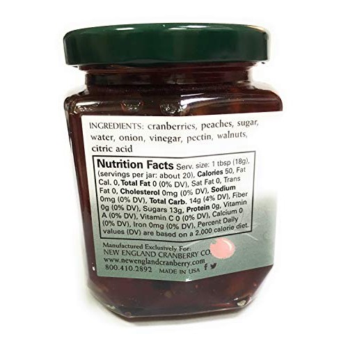 New England Cranberry, Chutney Cranberry Peach, 12 Ounce