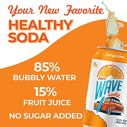 New Wave Natural Sparkling Soda Water Sweetened With Real Fruit