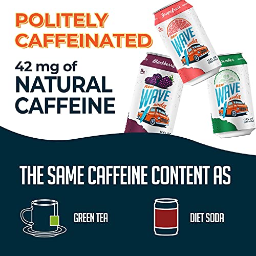 New Wave Natural Sparkling Soda Water Sweetened With Real Fruit