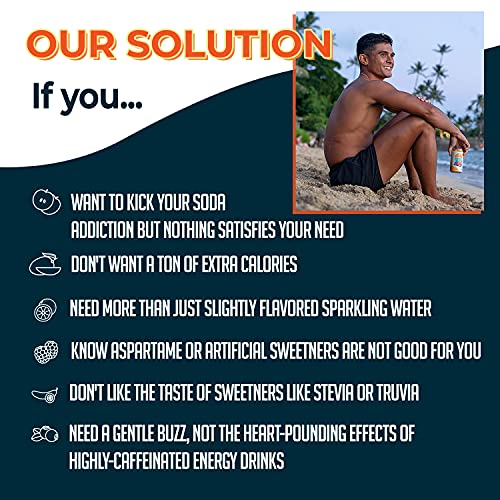 New Wave Natural Sparkling Soda Water Sweetened With Real Fruit