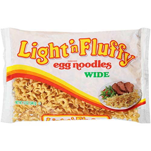 Light N Fluffy Wide Egg Noodles Pasta, 12 Ounce -- 12 Case