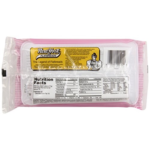 New York All Natural Flatbreads, Everything, 5 Ounce Pack Of 12