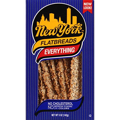 New York All Natural Flatbreads, Everything, 5 Ounce Pack Of 12