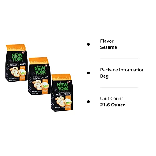 New York Style Bagel Crisp, Sesame, 7.2 Ounce Pack Of 3
