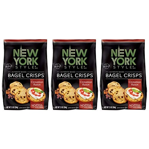 New York Style Bagel Crisps Cinnamon Raisin, 7.2 Ounce -Pack Of