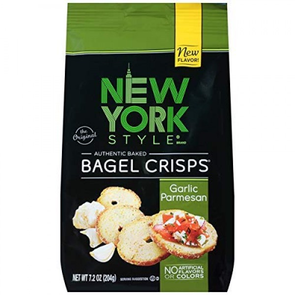 New York Style Bagel Crisps, Parmesan Garlic &Amp; Herb Pack Of 3