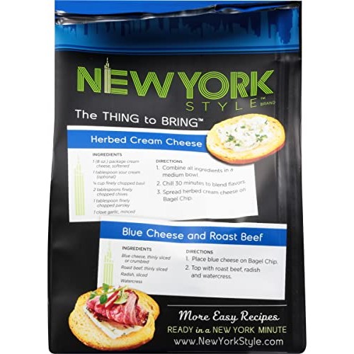 New York Style Bagel Crisps, Plain, 6 Ounce