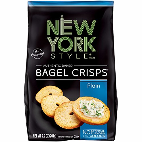 New York Style Bagel Crisps Plain, Garlic, Cinnamon Raisin - Pa