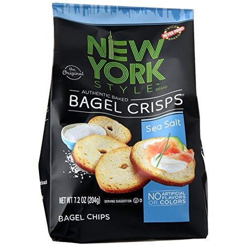 New York Style Bagel Crisps, Sea Salt, 7.2 Ounce