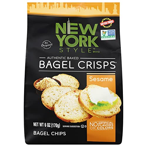 New York Style Bagel Crisps, Sesame, 6 Ounce
