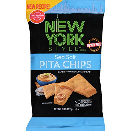New York Style Pita Chips, Sea Salt, 8 Ounce Pack Of 12